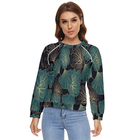 Leaves Women s Long Sleeve Raglan Tee by nateshop