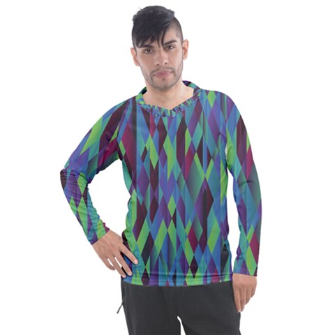 Geometric Men s Pique Long Sleeve Tee by nateshop