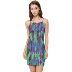 Geometric Summer Tie Front Dress by nateshop