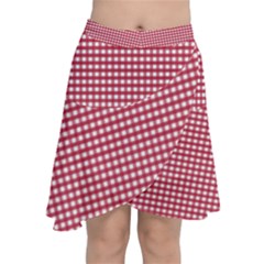 Red-box Chiffon Wrap Front Skirt by nateshop