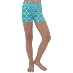 Quatrefoil Kids  Lightweight Velour Yoga Shorts by nateshop