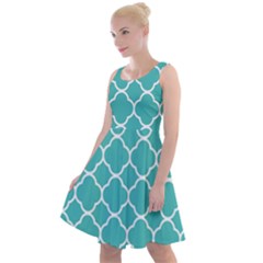 Quatrefoil Knee Length Skater Dress by nateshop