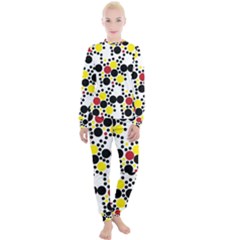 Pattern-polka Yellow Re Black Women s Lounge Set by nateshop