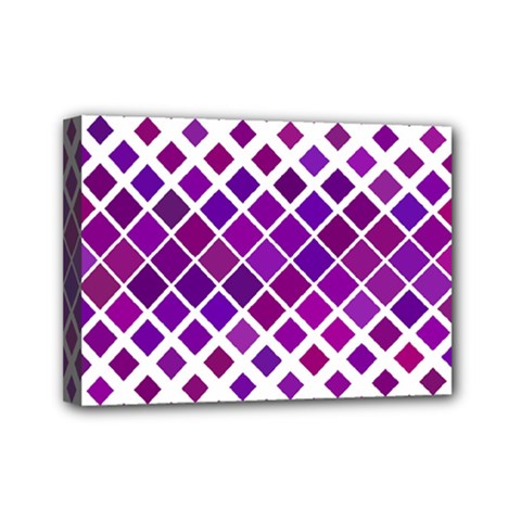 Pattern-box Purple White Mini Canvas 7  X 5  (stretched) by nateshop