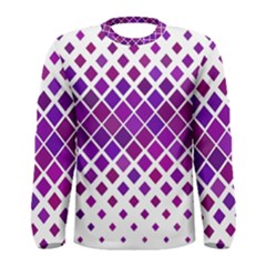 Pattern-box Purple White Men s Long Sleeve Tee by nateshop