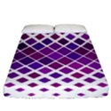 Pattern-box Purple White Fitted Sheet (King Size) View1