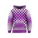 Pattern-box Purple White Kids  Pullover Hoodie View1