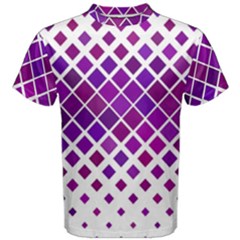 Pattern-box Purple White Men s Cotton Tee by nateshop