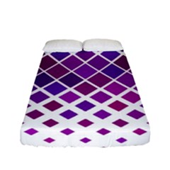 Pattern-box Purple White Fitted Sheet (full/ Double Size) by nateshop