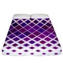 Pattern-box Purple White Fitted Sheet (Queen Size) View1