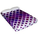 Pattern-box Purple White Fitted Sheet (Queen Size) View2