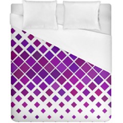 Pattern-box Purple White Duvet Cover (california King Size) by nateshop