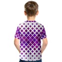 Pattern-box Purple White Kids  Sport Mesh Tee View2