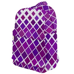 Pattern-box Purple White Classic Backpack by nateshop