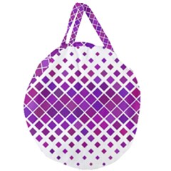 Pattern-box Purple White Giant Round Zipper Tote by nateshop