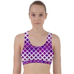 Pattern-box Purple White Back Weave Sports Bra by nateshop