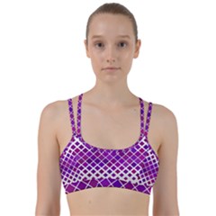 Pattern-box Purple White Line Them Up Sports Bra by nateshop