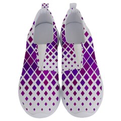 Pattern-box Purple White No Lace Lightweight Shoes by nateshop