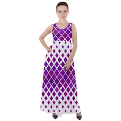 Pattern-box Purple White Empire Waist Velour Maxi Dress by nateshop