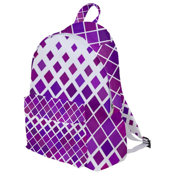 Pattern-box Purple White The Plain Backpack