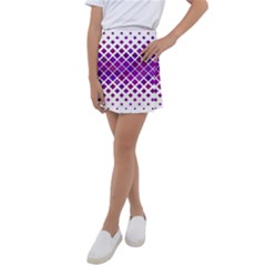 Pattern-box Purple White Kids  Tennis Skirt by nateshop