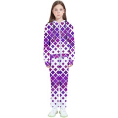 Pattern-box Purple White Kids  Tracksuit