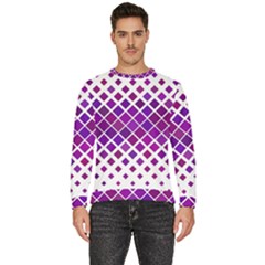 Pattern-box Purple White Men s Fleece Sweatshirt by nateshop