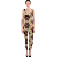 Pattern-flower One Piece Catsuit by nateshop