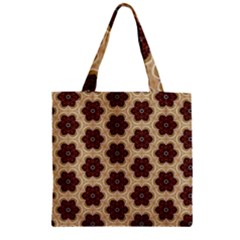 Pattern-flower Zipper Grocery Tote Bag by nateshop