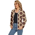 Pattern-flower Women s Puffer Bubble Jacket Coat View2