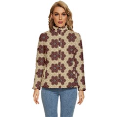 Pattern-flower Women s Puffer Bubble Jacket Coat