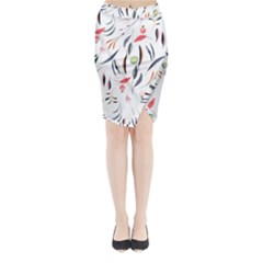 Watercolor-fruit Midi Wrap Pencil Skirt by nateshop