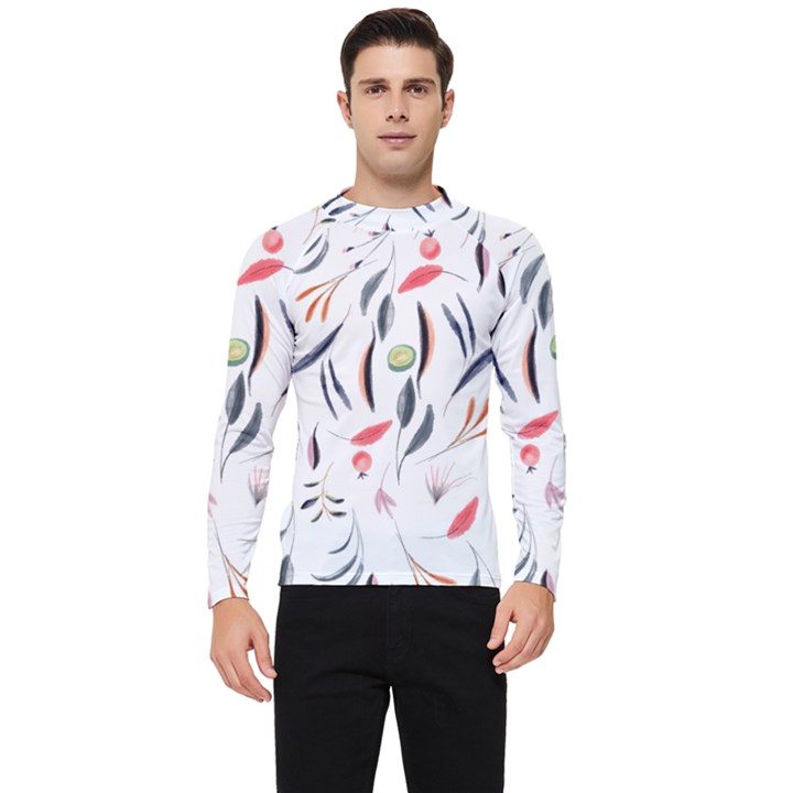 Watercolor-fruit Men s Long Sleeve Rash Guard