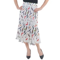 Watercolor-fruit Midi Mermaid Skirt by nateshop