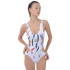 Watercolor-fruit Side Cut Out Swimsuit by nateshop