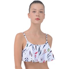 Watercolor-fruit Frill Bikini Top by nateshop