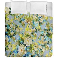 Background-flower White Duvet Cover Double Side (california King Size) by nateshop