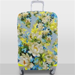 Background-flower White Luggage Cover (large) by nateshop