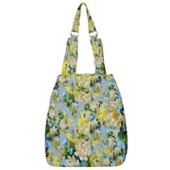 Background-flower White Center Zip Backpack by nateshop