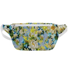 Background-flower White Waist Bag  by nateshop