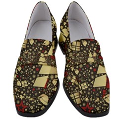 Holidays-christmas Women s Chunky Heel Loafers