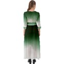 Watercolor-green White Button Up Boho Maxi Dress View2