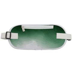 Watercolor-green White Rounded Waist Pouch by nateshop