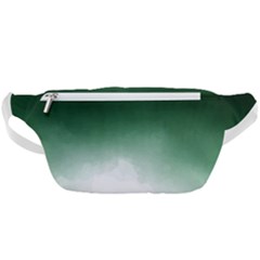 Watercolor-green White Waist Bag  by nateshop