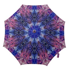 Magenta On Cobalt Hook Handle Umbrellas (large) by kaleidomarblingart