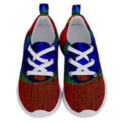 Red Peacock Plumage Fearher Bird Pattern Running Shoes by Wegoenart