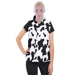 Cow Pattern Women s Button Up Vest