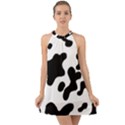 Cow Pattern Halter Tie Back Chiffon Dress View1