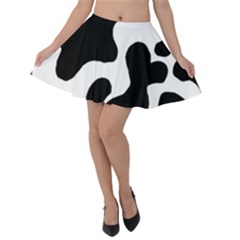 Cow Pattern Velvet Skater Skirt