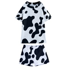 Cow Pattern Kids  Swim Tee And Shorts Set by BangZart